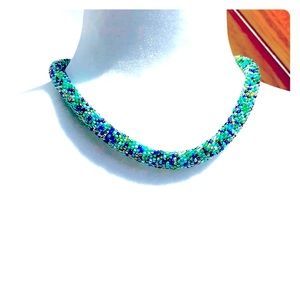 Handmade beaded multi colored necklace